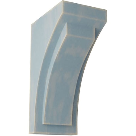 Ekena Millwork 2 1/2"W x 3 3/4"D x 6"H Mini Felix Wood Vintage Decor Corbel, Driftwood Blue CORWD02X03X06FEBU